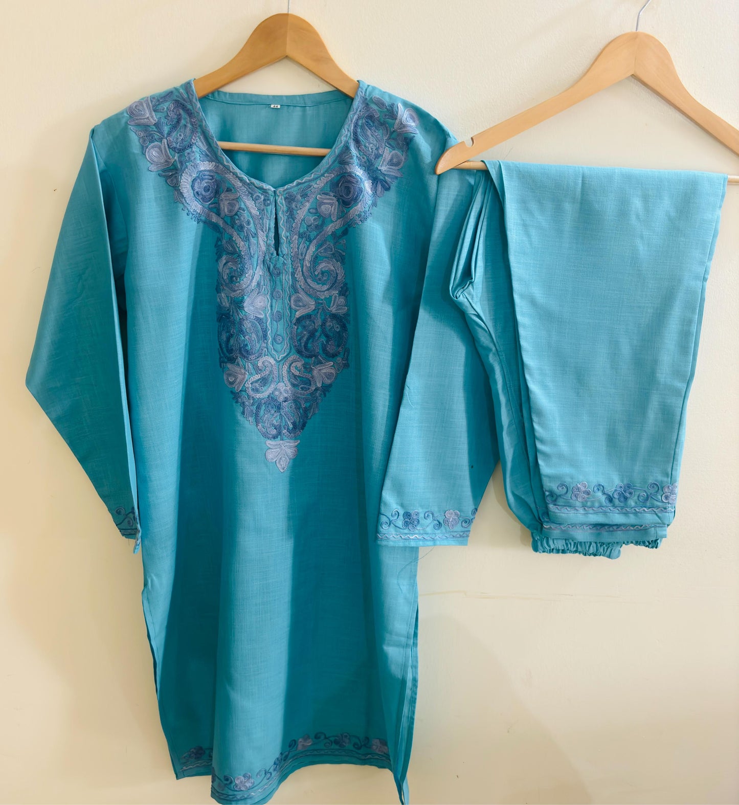 Bahar Ferozi Aari Embroidered Co-Ord Set – Summer Edition