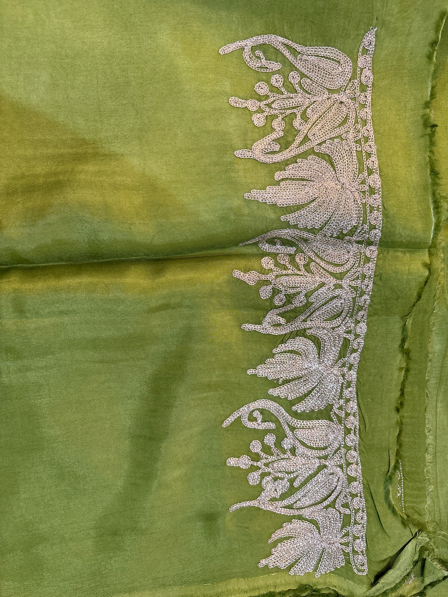 Gulab Zari Pastel Green Unstitched Suit