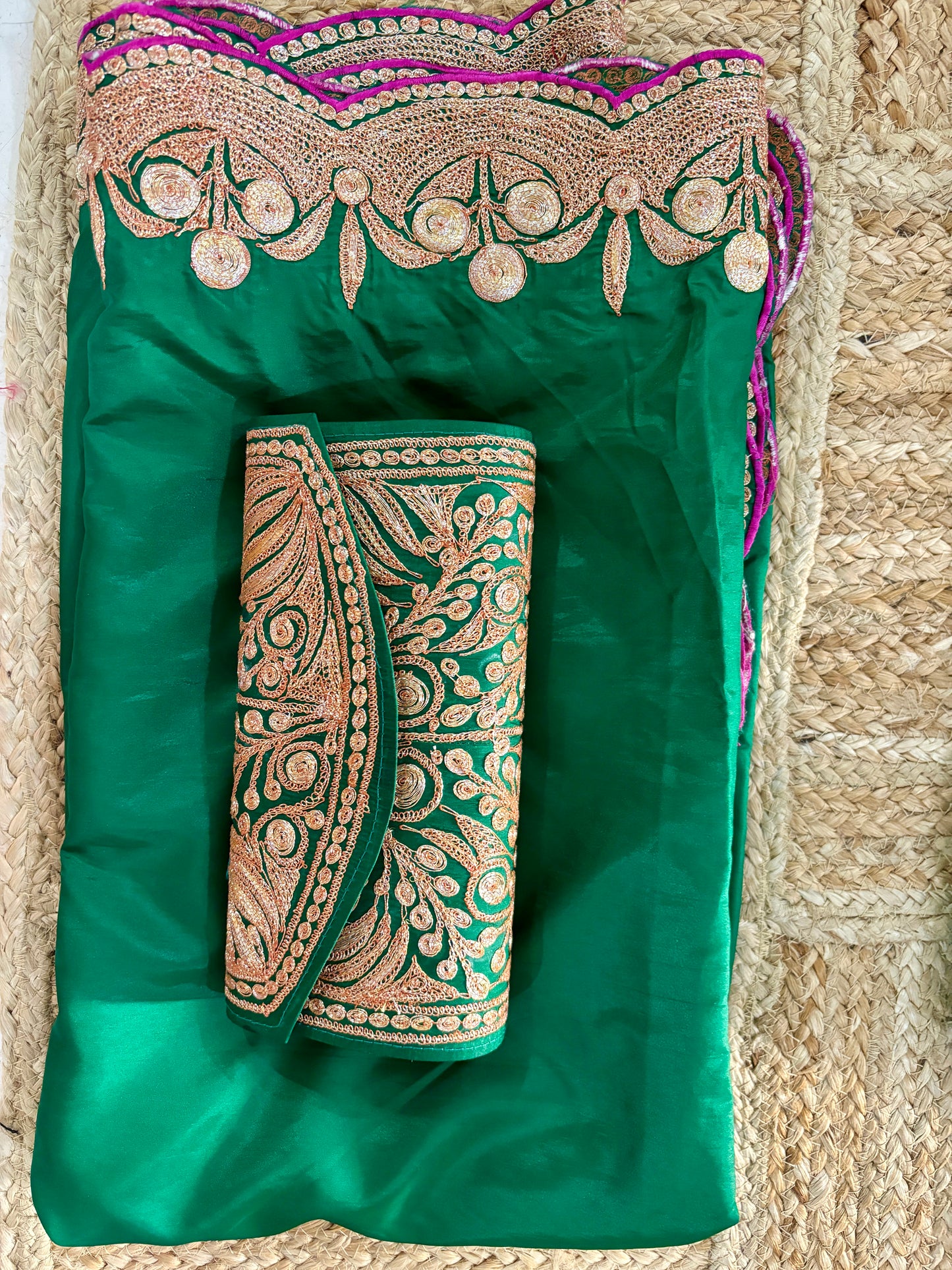 Nayna Royal Green Unstiched Suit with Tilla Embroidery