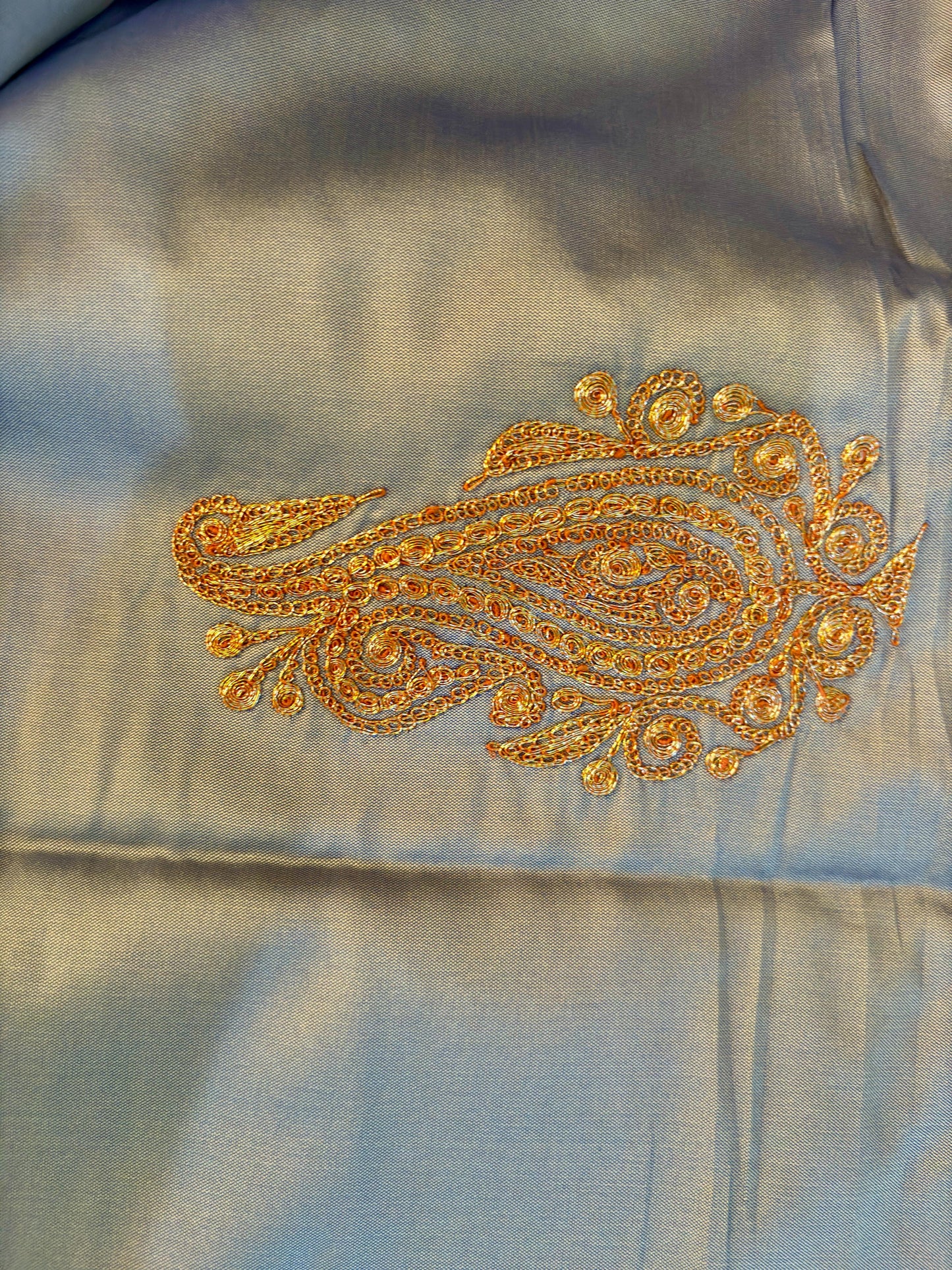 Sufianna Light Lavender Silk Suit with Tilla Embroidery