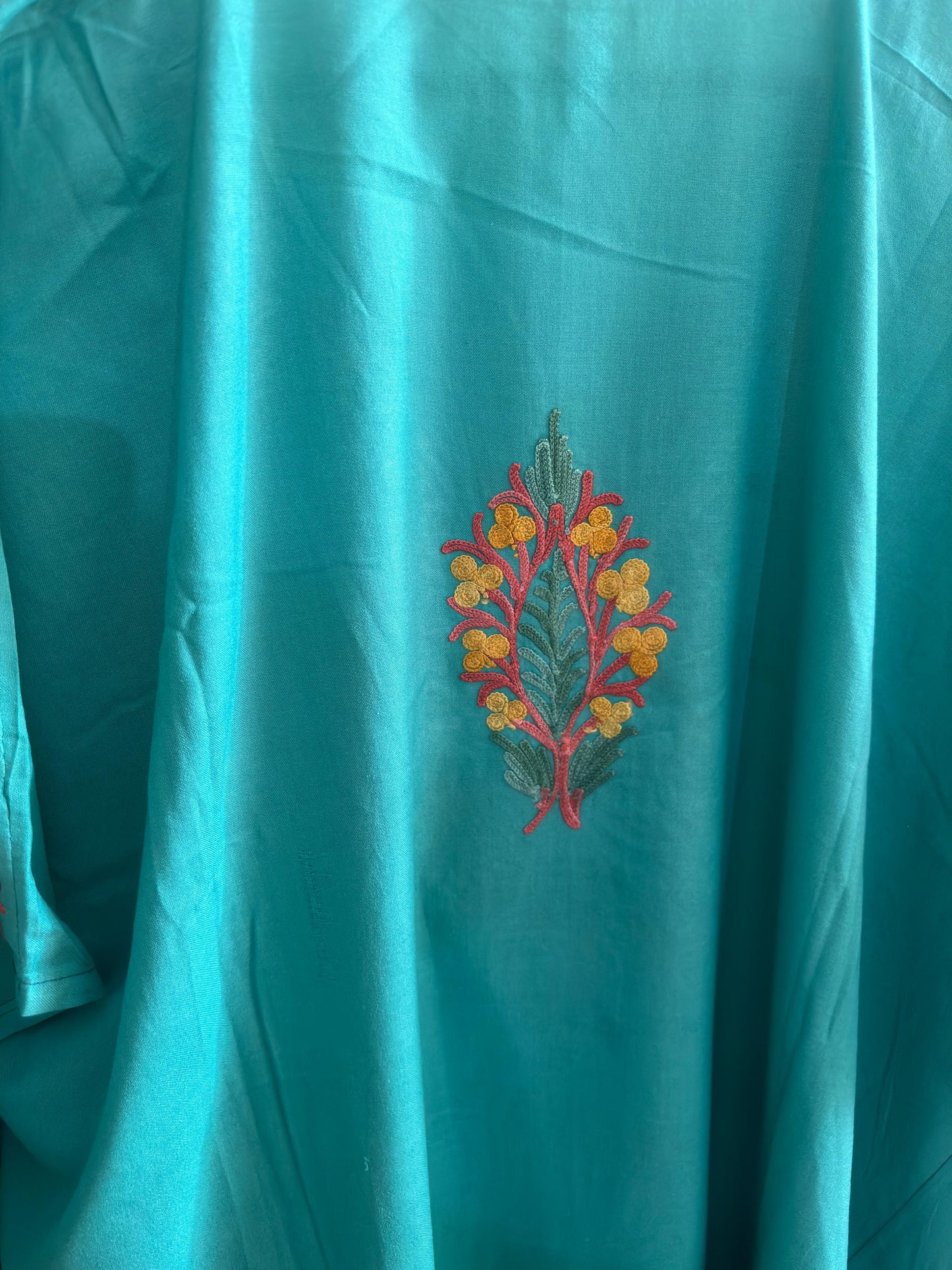 Heer Ferozi Long Aari Work Kaftan Set