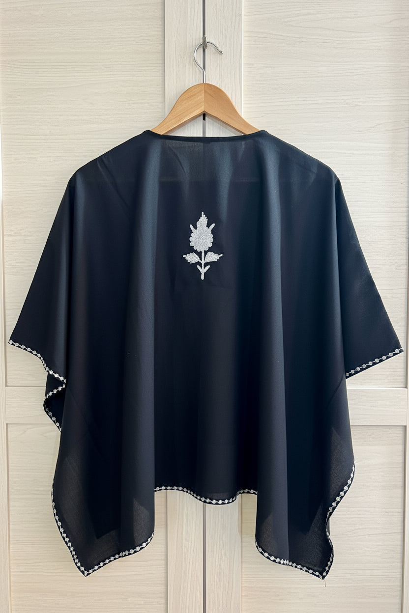 Heer Black Short Zari Work Kaftan