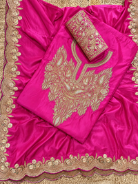 Nayna Royal Pink  Unstiched Suit with Tilla Embroidery