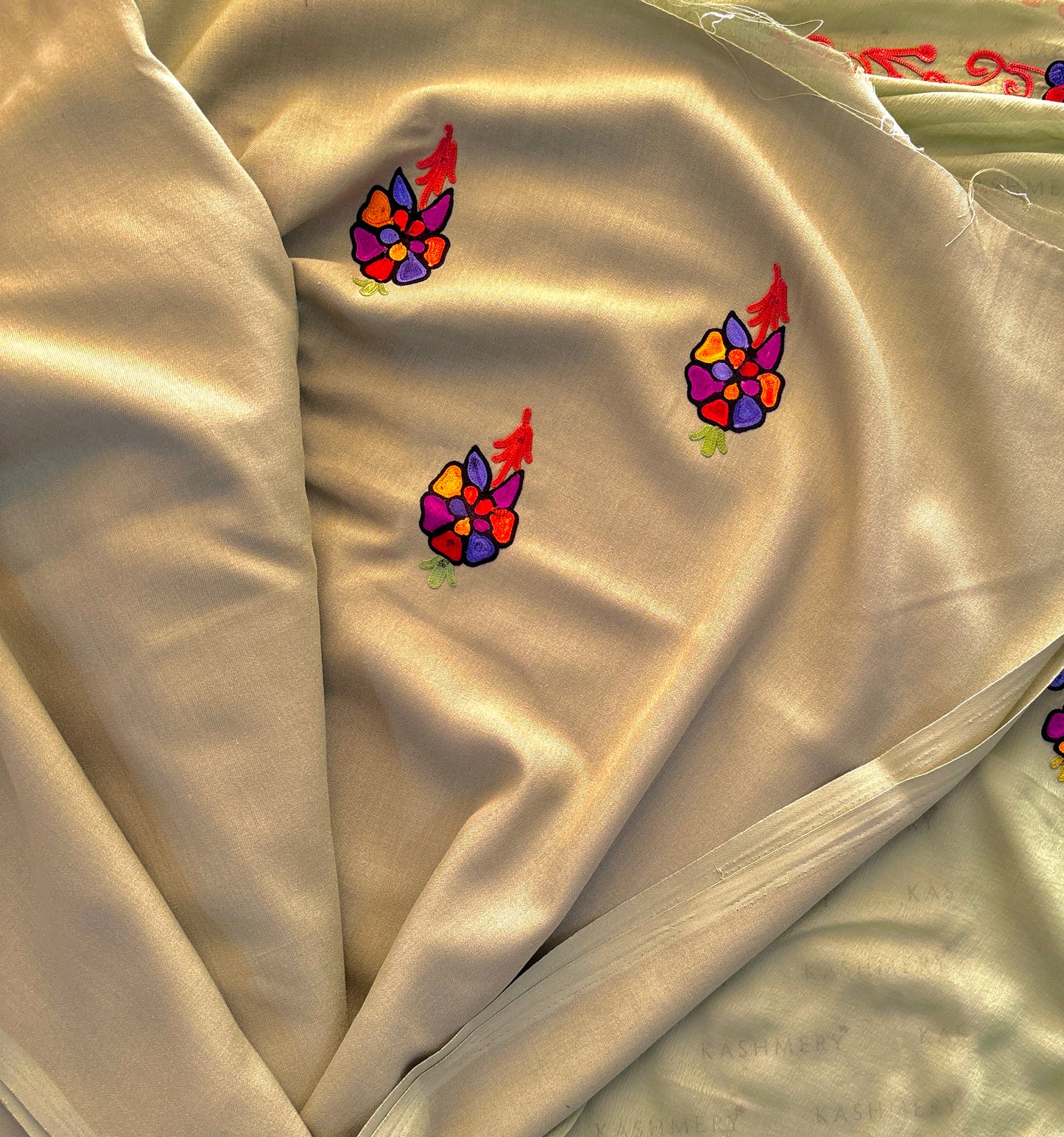 Gul Pastel Green Aari Embroidered Unstitched Suit – Summer Edition