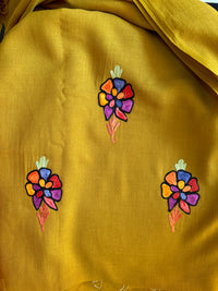 Gul Mustard Aari Embroidered Unstitched Suit – Summer Edition
