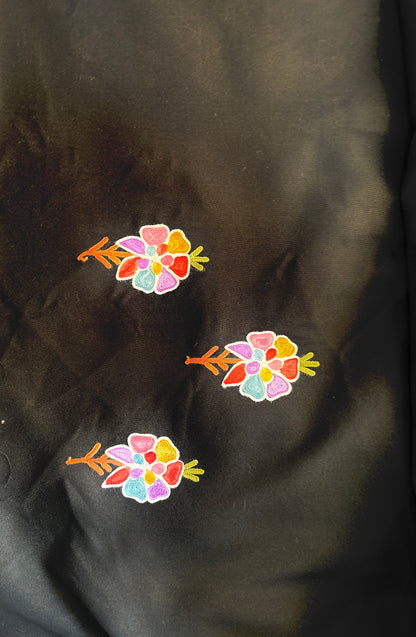 Gul Black Posh Aari Embroidered Unstitched Suit – Summer Edition