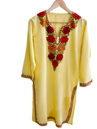 Summer Posh Cream  Aari Kurta