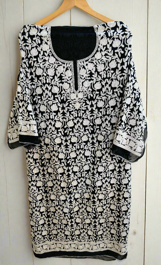 Summer Posh Black Aari Kurta