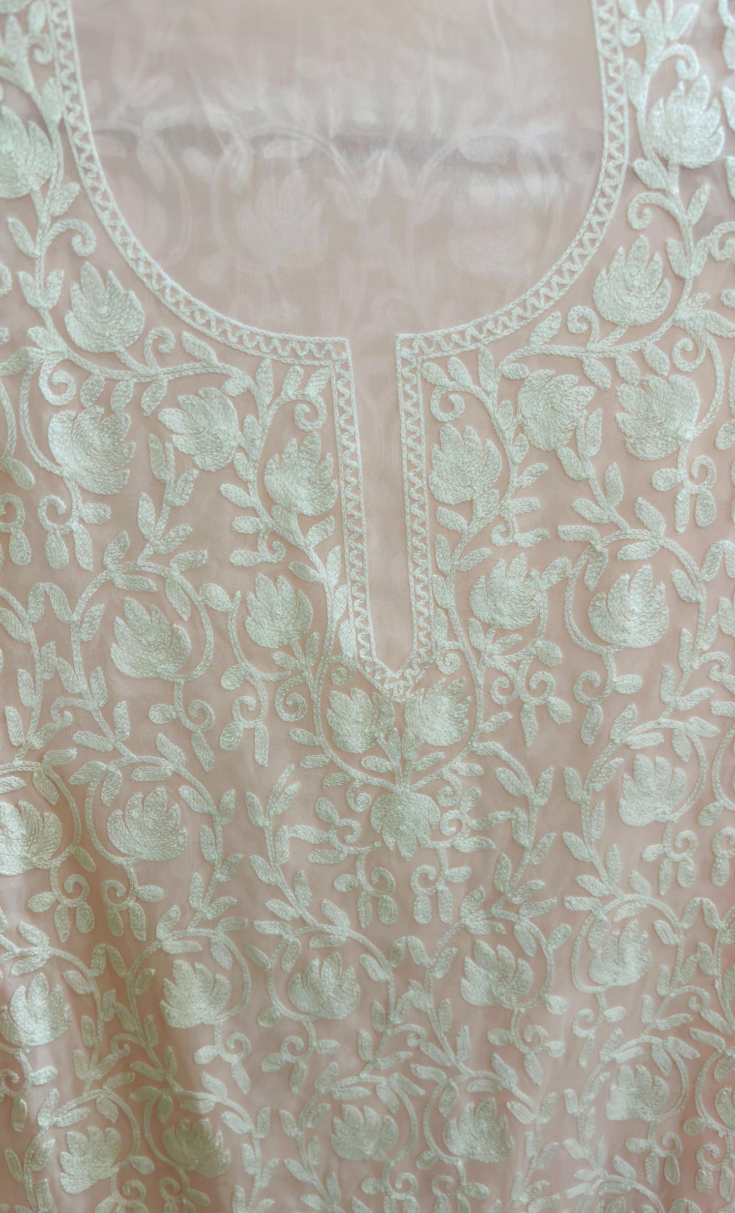 Summer Posh Pink Aari Kurta