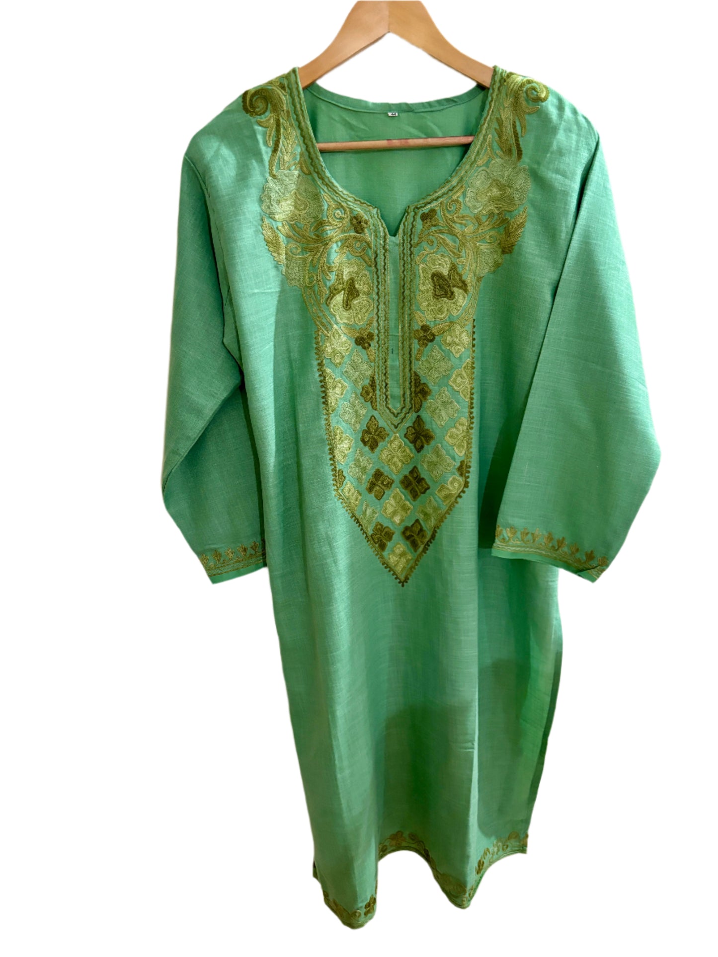 Summer Posh Green Aari Kurta