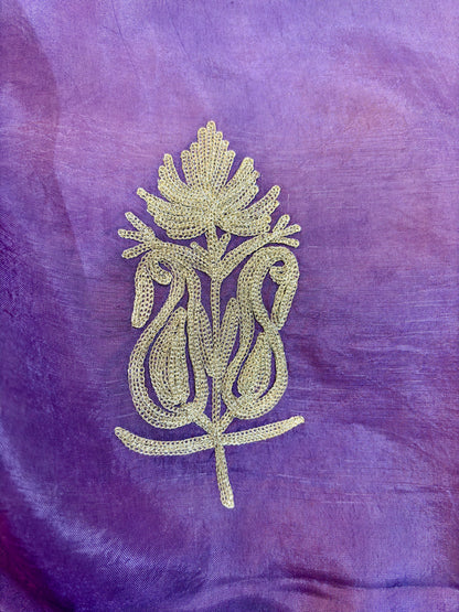 Gulab Zari Lavender Unstitched Suit