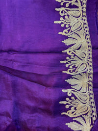 Gulab Zari Purple  Unstitched Suit