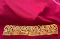 Posh Maroon Saree With Kashmiri Tilla Embroidery