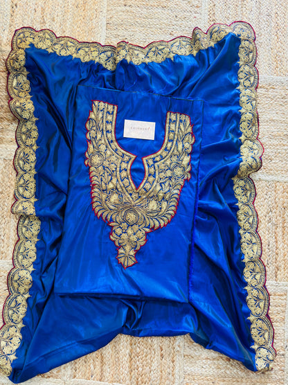 Nayna Royal Blue  Unstiched Suit with Tilla Embroidery