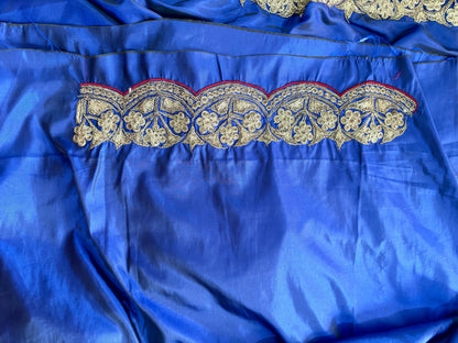 Nayna Royal Blue  Unstiched Suit with Tilla Embroidery