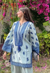 Bahar Powder Blue  Kurta Set for Women