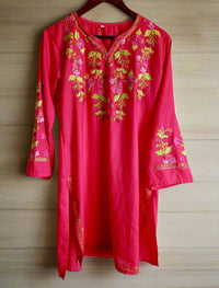 Bahar Pink Aari Embroidered Co-Ord Set – Summer Edition