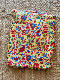 Lailaa Yelloe  Pashmina print Saree + Summer Shawl