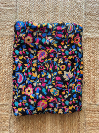 Lailaa Black Pashmina print Saree + Summer Shawl