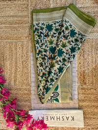 Naari Light Green Kashmiri Silk Printed Saree with Blouse
