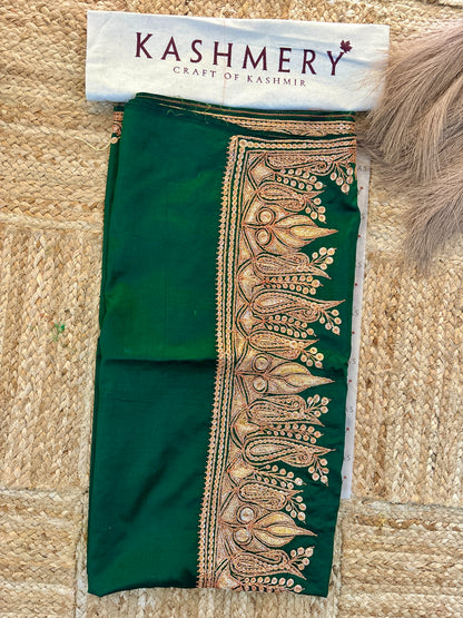 Khwaab Pure Green Silk Suit with Tilla Embroidery