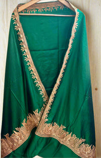 Khwaab Pure Green Silk Suit with Tilla Embroidery