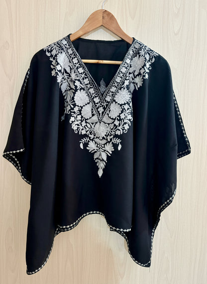 Heer Black Short Zari Work Kaftan