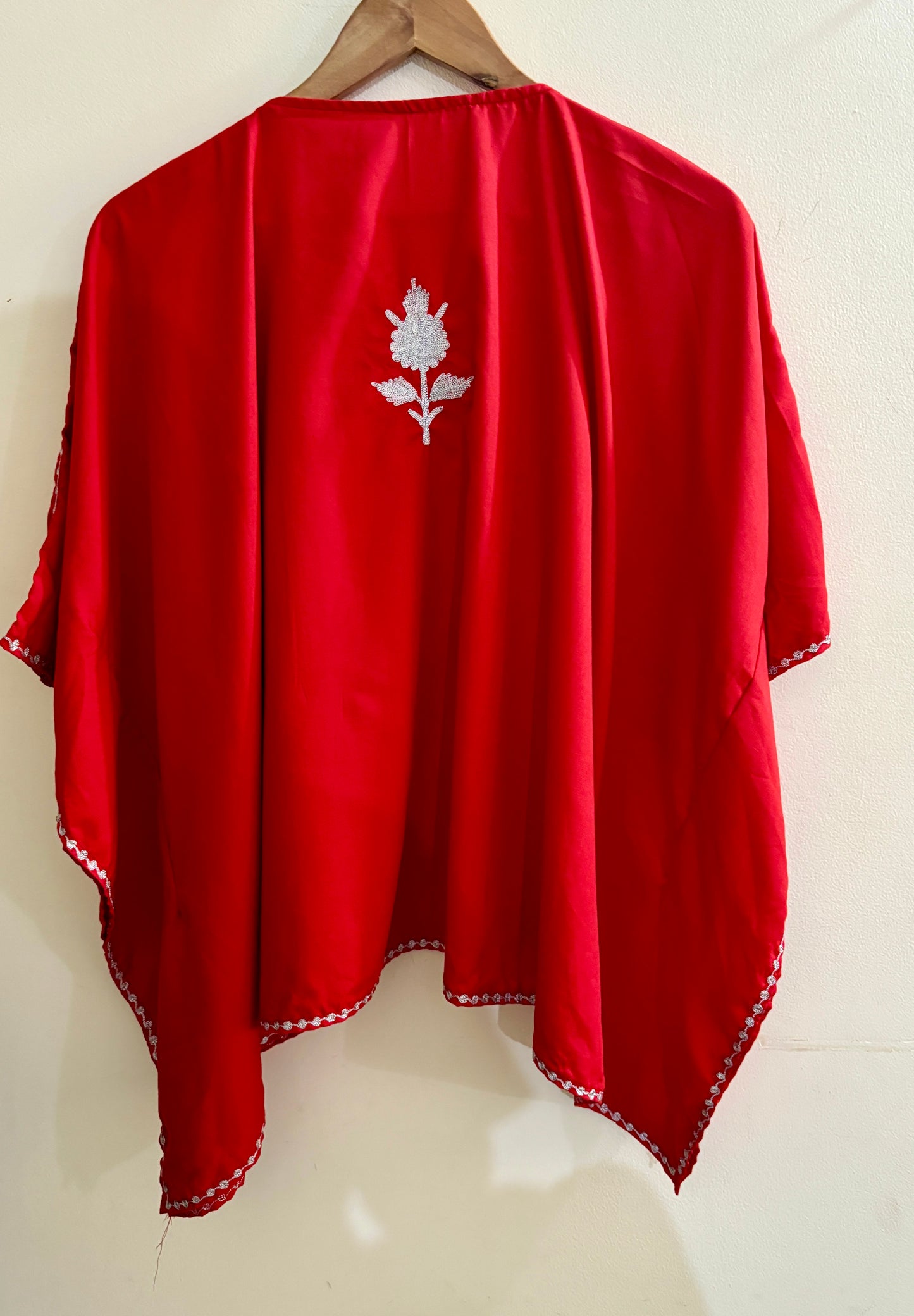 Heer Red Short Zari Work Kaftan