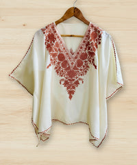 Heer White Short Zari Work Kaftan