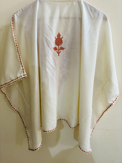 Heer White Short Zari Work Kaftan