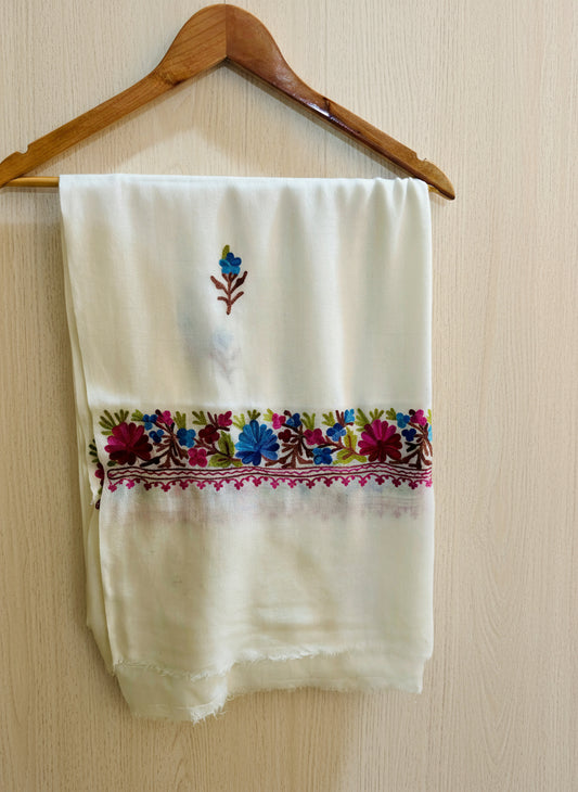 Waadi  White Aari Work Stole