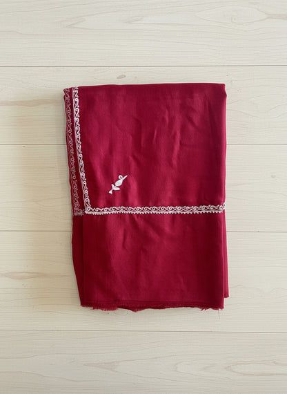 Waadi Maroon Zari Work Stole