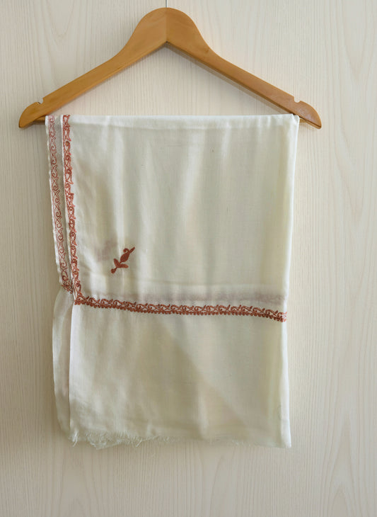 Waadi Maroon Zari Work Stole