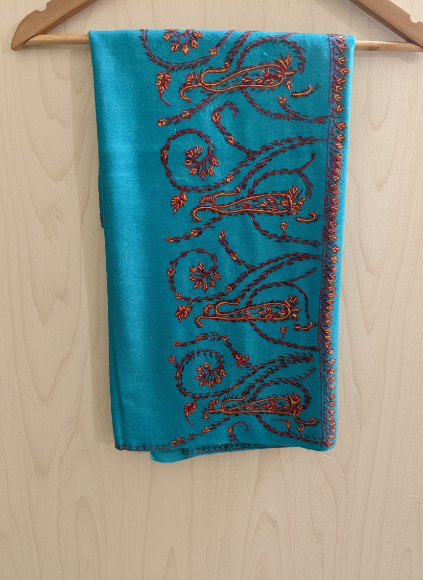 Waadi Blue Sozni Work Stole