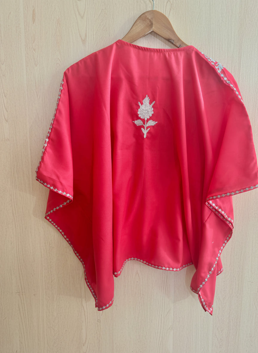 Heer pink Short Zari Work Kaftan