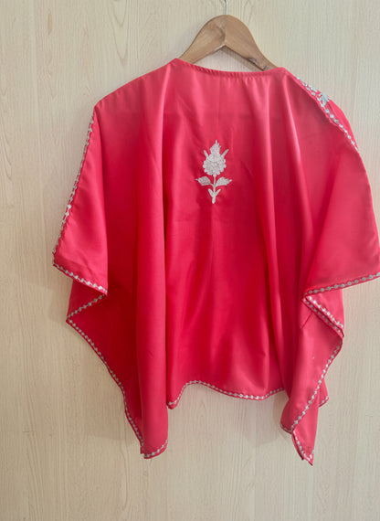 Heer pink Short Zari Work Kaftan