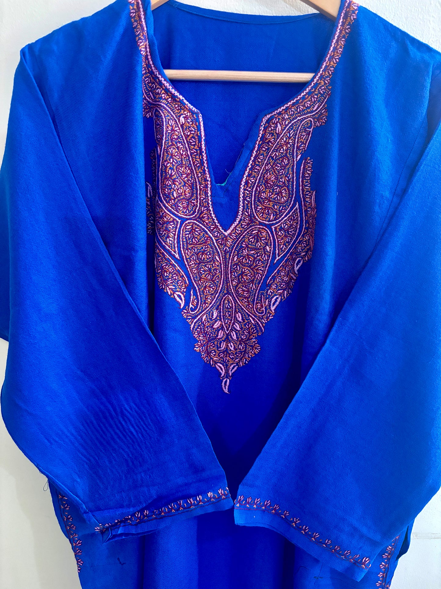 Masoom Blue Hand Work Sozni  Embroidery Work Pheran