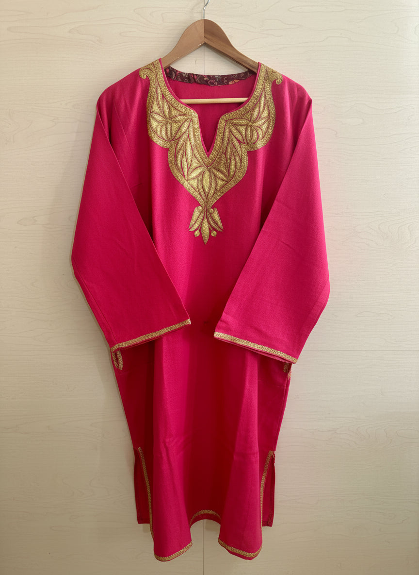 Masoom Pink Tilla Embroidery Work Pheran