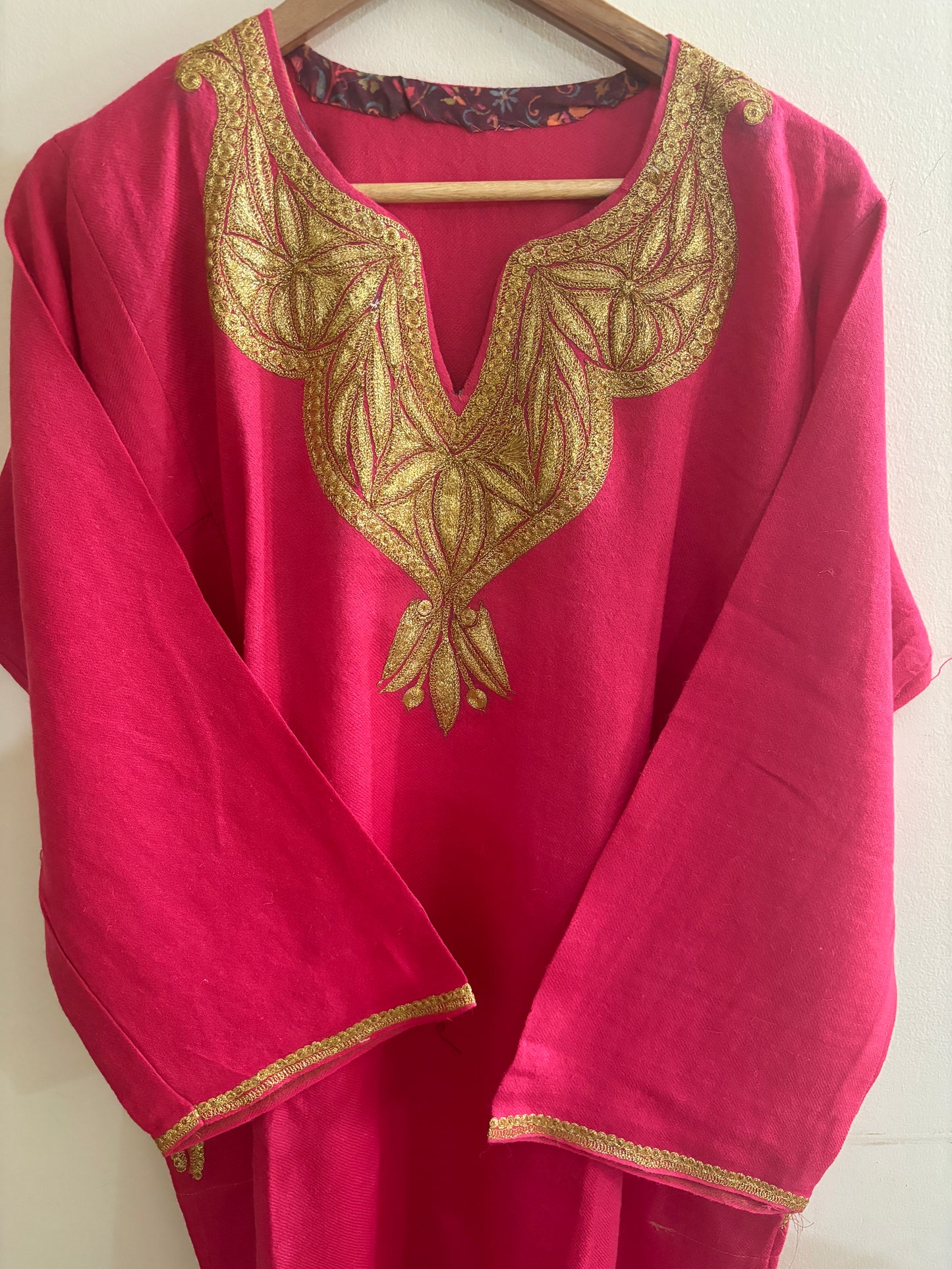 Masoom Pink Tilla Embroidery Work Pheran