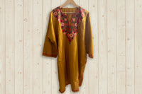 Dhurandhar Royal Mustard Embroidery Aari Work Pheran