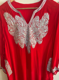 Leela Stitched Red Premium Crepe Suit Set with Tilla Embroidery