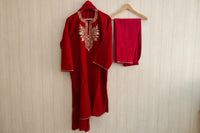 Zooni Rani Pink Tilla Embroidery Work Pheran Set -3 pc