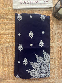 Waadi Royal Bule Shawl with Tilla Work