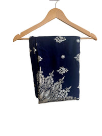Waadi Royal Bule Shawl with Tilla Work