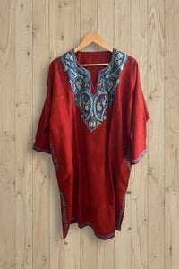 Dhurandhar Rust Orange II Aari Work Pheran
