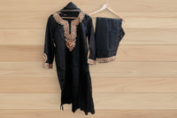 Leela Stitched Black Tilla Suit Set with Dupatta