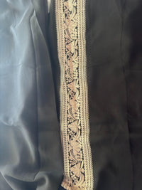 Lailaa Black Saree with Kashmiri Zari Embroidery