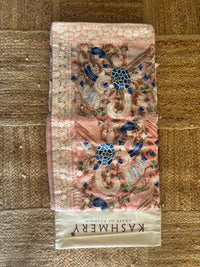 Lailaa Pink Saree with Kashmiri Aari Embroidery