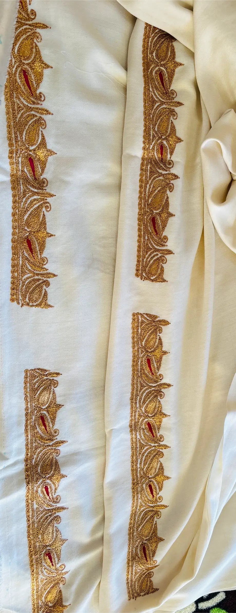 Premium Ivory Unstiched Suit with Tilaa Embroidery