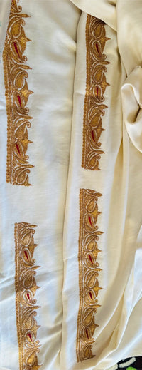 Premium Ivory Unstiched Suit with Tilaa Embroidery